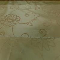 Tissu Taffetas changeant doré floqué velours beige