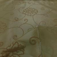 Taffetas changeant doré floqué velours beige
