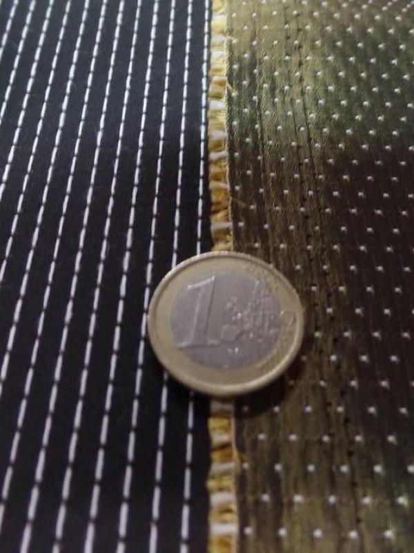 Taffetas changeant kaki noir faconne pois en 1 60 m