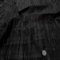 Taffetas changeant plisse permanent noir reflets marron0