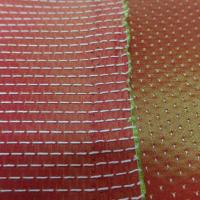 vente de tissu Taffetas changeant rouge jaune façonné