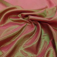 Taffetas changeant rouge jaune faconne pois 1 60 m
