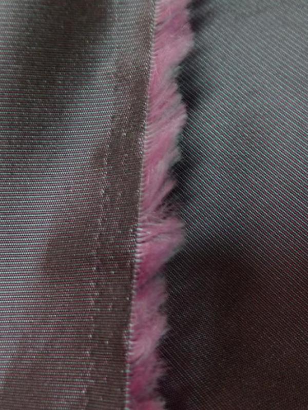 Taffetas changeant tisse 3 fils rose bleu noir en 1 45m de large