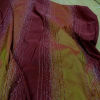 Taffetas d ameublement a chenille bordeaux dore en 2 95 m de l
