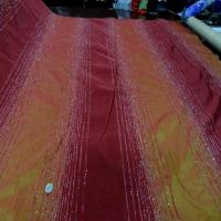 Taffetas d ameublement a chenille bordeaux dore en 2 95 m de l3