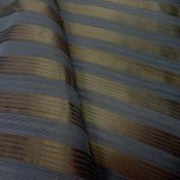 Taffetas de soie 100 a rayures faconne taupe dore4