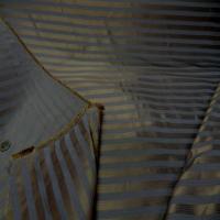 Taffetas de soie 100 a rayures faconne taupe dore9