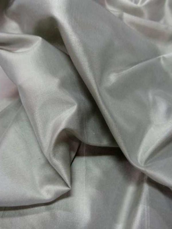 Taffetas de soie 100 changeant gris dore