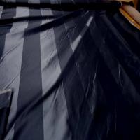 Taffetas de soie a rayures bleu ton su ton5