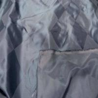 Taffetas de soie dessin arlequin ton bleu gris en 1 45m de l