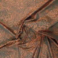 Taffetas faconne leopard ton marron et noir0