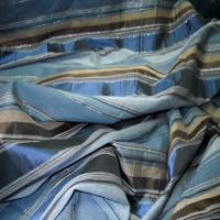 Taffetas faconne rayures ton bleu3