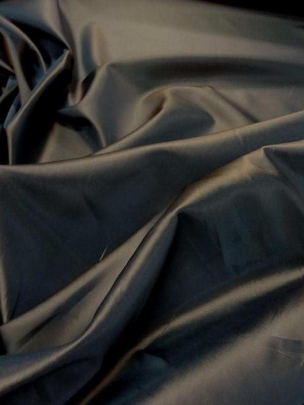 Taffetas fin changeant marron reflets noir