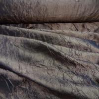 Taffetas froisse permanent ton marron mordore
