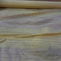 Taffetas jaune dore a bandes a chenille