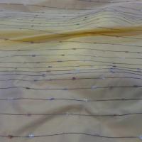 Taffetas jaune dore a bandes a chenille1