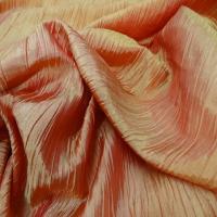 Taffetas plisse changeant rouge reflets jaune5