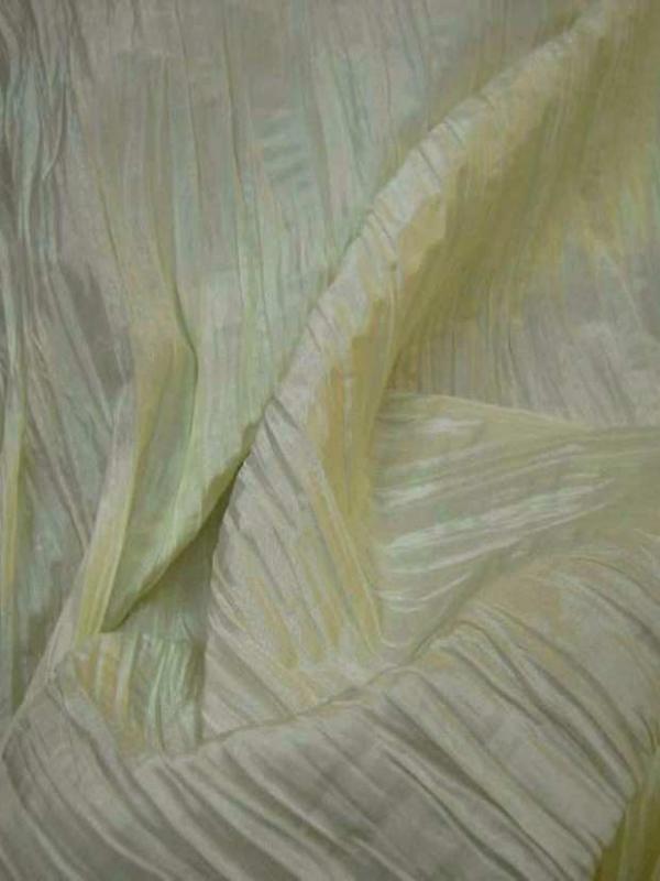Taffetas plisse permanent ton jaune