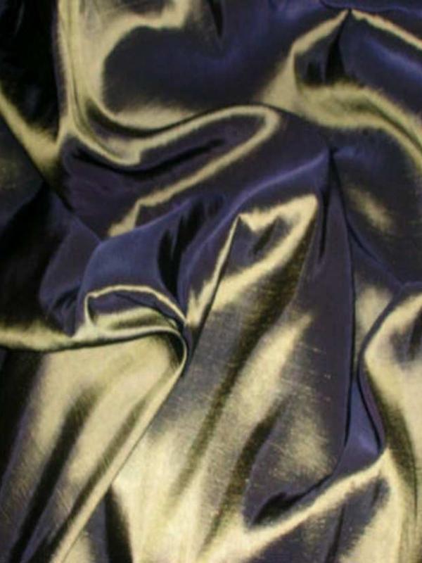 Taffetas polyester viscose kaki reflets jaune6