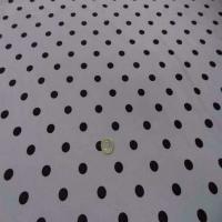 Taffetas souple a pois gris et noir 0
