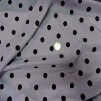 Taffetas souple a pois gris et noir0