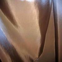 Taffetas souple changeant beige marron reflets gris0