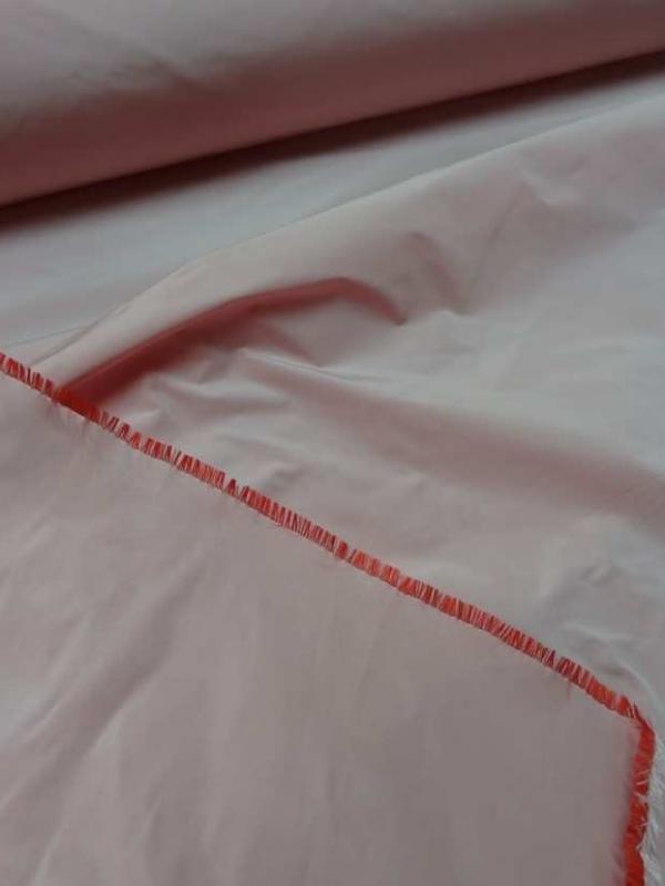 Taffetas tisse fils rouge orange et blanc