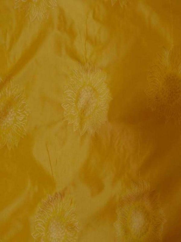 Taffetas ton jaune a motifs fleurs de tournesol motifs van gogh5