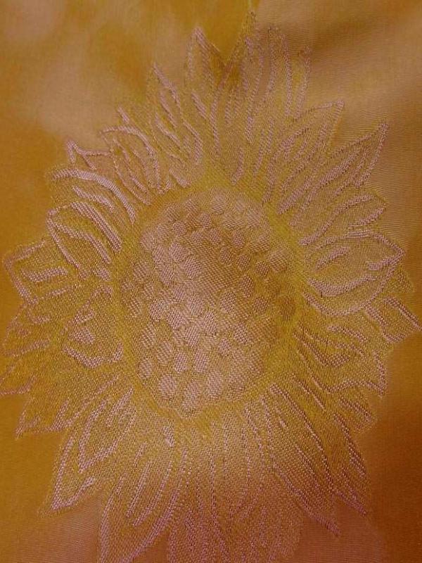 Taffetas ton jaune a motifs fleurs de tournesol motifs van gogh5