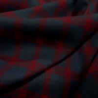 Tergal bi stretch gris anthracite a carreaux rouge2