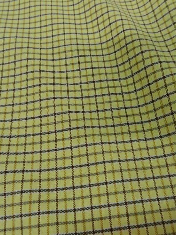 Tergal jaune a carreaux