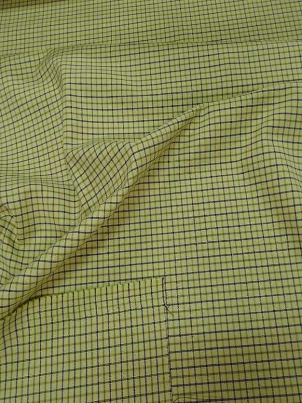 Tergal jaune a carreaux