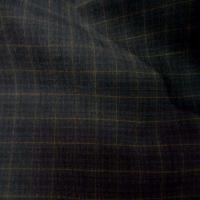 Tergal ton noir a carreaux tisse fil jaune2