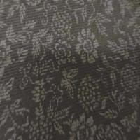Tissu a fines cotes ton kaki imprimé petite fleurs style liberty