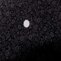 Tissu a fine cotes noir imprime petite fleurs4