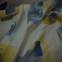 Tissu beige bleu devore