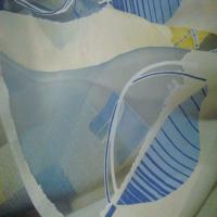 Tissu beige bleu devore7