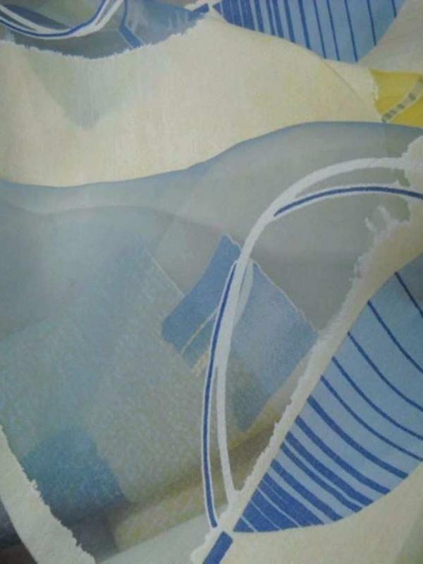 Tissu beige bleu devore6