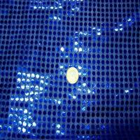 Tissu bleu a paillettes ronde bleu1