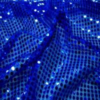Tissu bleu a paillettes ronde bleu4