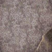 Tissu coton damasse ton beige gris