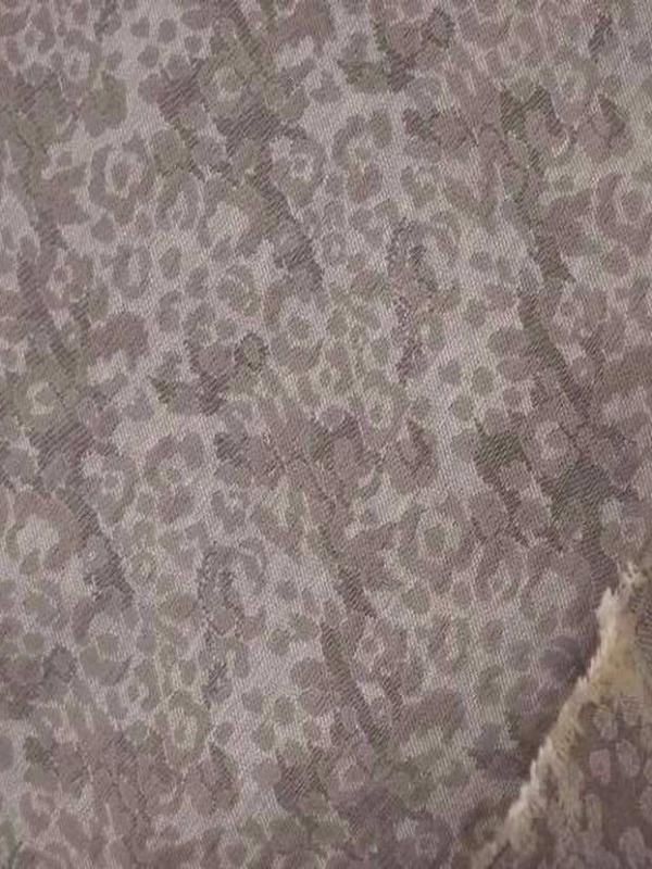Tissu coton damasse ton beige gris