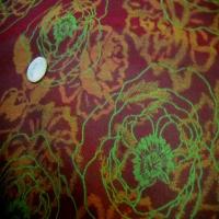 Tissu coton melange ton anis bordeaux8