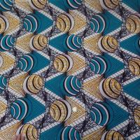 vente de tissu coton Wax motifs Africain ton blanc ,bleu ,jaune