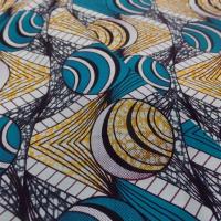 vente de tissu coton Wax motifs Africain ton blanc ,bleu ,jaune