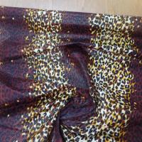 Tissu coton wax motifs léopard