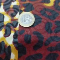 Tissu coton wax motifs léopard