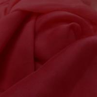 Tissu coupon de 5m de mousseline de soie crepon ton rouge