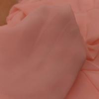 Tissu coupon de crepe de soie fin ton rose clair 2 90m