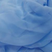 Tissu coupon de mousseline de soie bleu ciel3